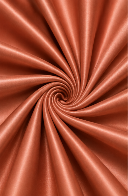 Terracotta Rust Silk Satin